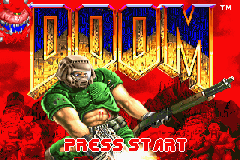 Doom title screen for GameBoy Advance